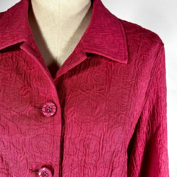 Coldwater Creek Pink Button Front Blazer Sz 12 - Picture 6 of 10